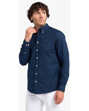 Brooks Brothers Camisa Slim Fit Oxford Non-iron Con Cuello Button Down - Azul