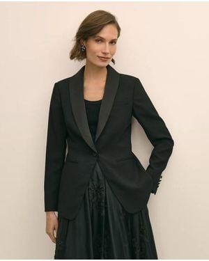 Brooks Brothers Crepe Shawl-Collar Dinner Jacket - Black
