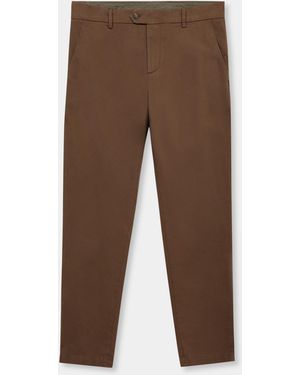 Brooks Brothers Stretch Cotton Micro-Pattern Chino - Brown