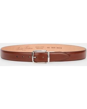 Brooks Brothers Stretchable Leather Belt With Buckle - Pink