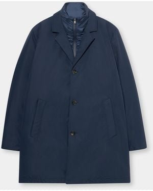 Brooks Brothers Technical Trench Coat - Blue