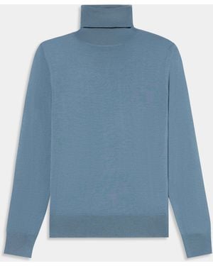Brooks Brothers Rollkragenpullover Relaxed Aus Merinowolle - Blau