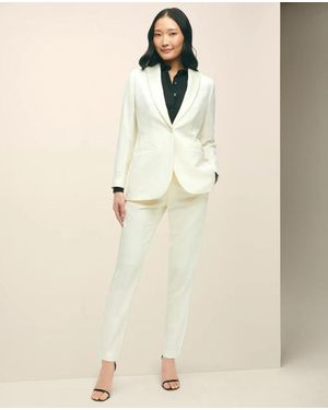 Brooks Brothers Fleece Tuxedo Pants - White