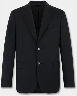 Brooks Brothers Performance Twill Virgin Wool Blazer - Black