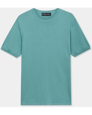 Brooks Brothers Makò Cotton T-Shirt - Blue