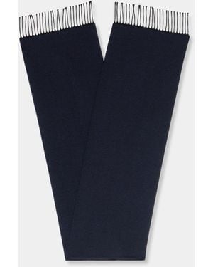 Brooks Brothers Chevron Wool Scarf - Blu