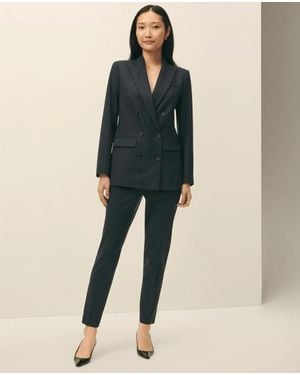 Brooks Brothers The Essentials Double-Breasted Peak Lapel Jacket - Blue