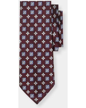 Brooks Brothers Micro Effect Silk Tie - White