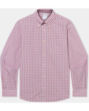 Brooks Brothers Spt Ml Fdy Ls Poplin - Pink