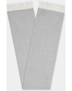 Brooks Brothers Chevron Wool Scarf - Bianco