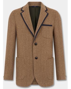 Brooks Brothers Herringbone Blazer - Brown