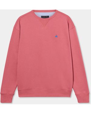 Brooks Brothers Cotton Sweatshirt With Embroidered Logo - Pink