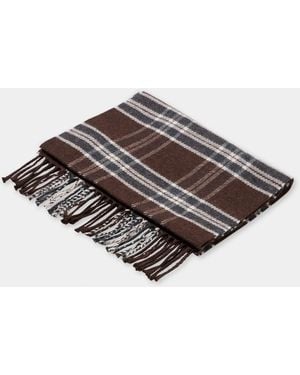 Brooks Brothers Plaid Wool Scarf - Brown