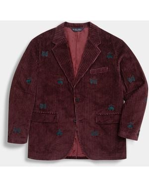 Brooks Brothers Embroidered Corduroy Sack Blazer