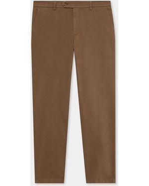Brooks Brothers Regular Fit Microtwill Stretch Cotton Chino - Brown