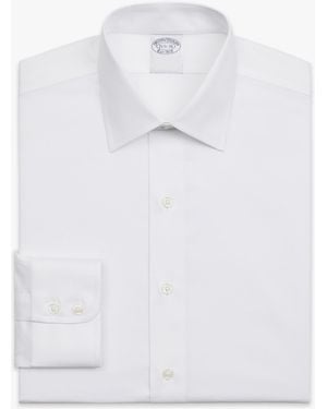 Brooks Brothers Regular Fit Dress Shirt With Ainsley Collar - White