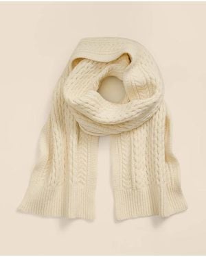 Brooks Brothers Merino Wool Aran Scarf - Natural