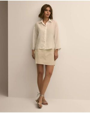 Brooks Brothers Cotton Skort - Natural