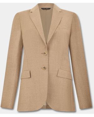 Brooks Brothers Virgin Wool Blazer - Natural