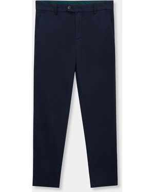 Brooks Brothers Stretch Cotton Micro-Pattern Chino - Blue