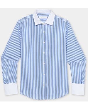 Brooks Brothers Shirt With Contrast Collar And Cuffs - Blue