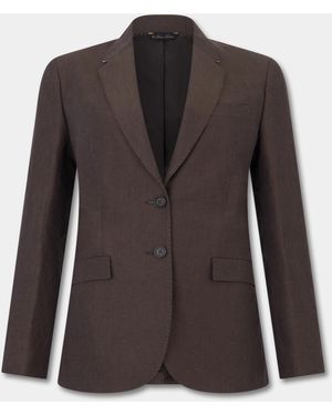 Brooks Brothers Cotton-Linen Blazer - Brown