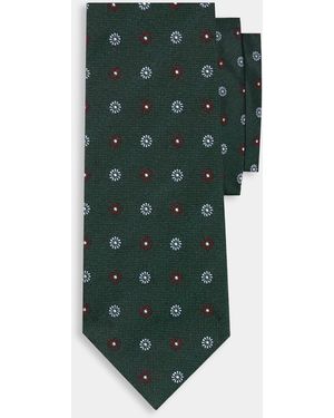 Brooks Brothers Micro Flower Silk Tie - Green