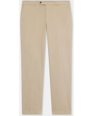 Brooks Brothers Regular Fit Microtwill Stretch Cotton Chino - Natural