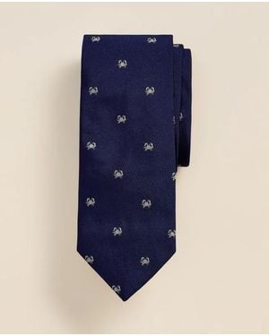 Brooks Brothers Silk Zodiac Tie - Blue