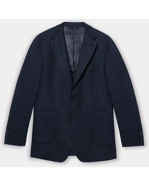Brooks Brothers Slub Blazer - Blue