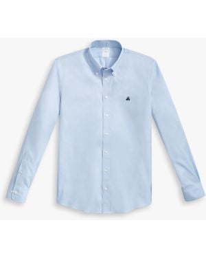 Brooks Brothers Slim Fit Oxford Pinpoint Non-Iron Button Down Shirt - Blue