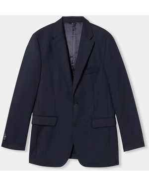 Brooks Brothers Virgin Wool Single-Breasted Blazer - Blue