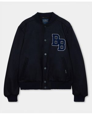 Brooks Brothers University Bomber With Logo - Blue