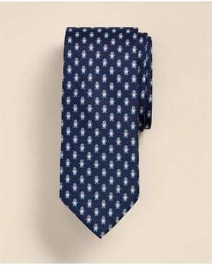 Brooks Brothers Silk Penguin Tie - Blue