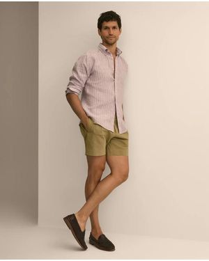 Brooks Brothers 7" Cotton Blend Paratrooper Shorts - Natural