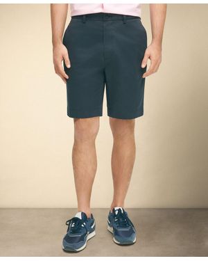 Brooks Brothers Cbt Lw Adv Stretch Short Plain Front Nav - Blue