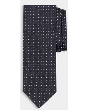 Brooks Brothers Pin Dot Silk Tie - Blue
