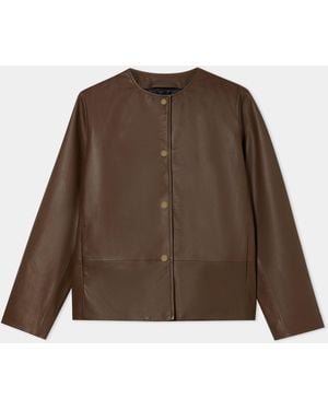 Brooks Brothers Giacca Collarless - Marrone