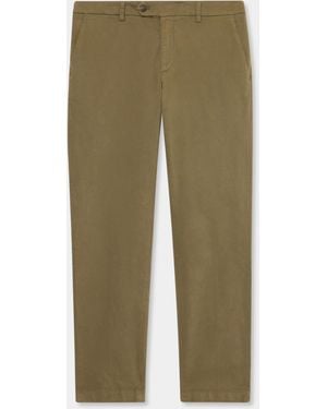 Brooks Brothers Regular Fit Microtwill Stretch Cotton Chino - Verde