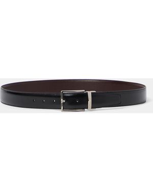 Brooks Brothers Reversible Bovine Leather Belt - White