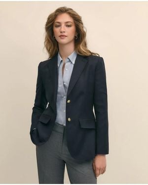 Brooks Brothers Wool Two-Button Blazer - Blue