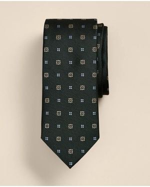 Brooks Brothers Silk Flower Dots Tie - Green