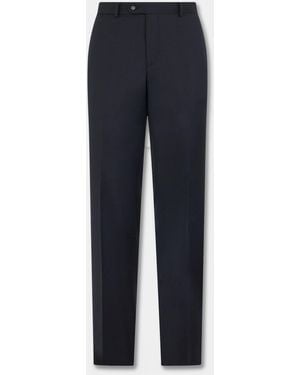 Brooks Brothers Virgin Wool Blend Trousers - Blue