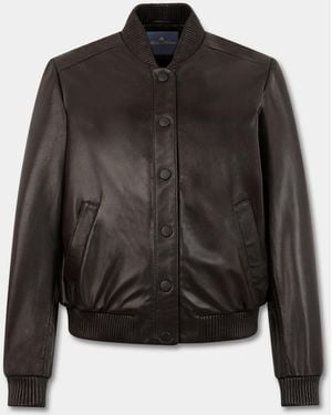 Brooks Brothers Suede Bomber Jacket - Black