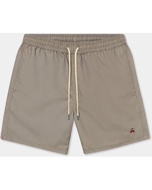 Brooks Brothers Plain Swim Trunks - Grey