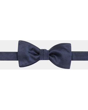 Brooks Brothers Satin Silk Bow Tie - Blue
