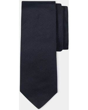 Brooks Brothers Hopsack Plain Silk Tie - Blue