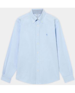 Brooks Brothers Camisa Regular Fit Oxford Non-iron Con Cuello Button Down - Azul