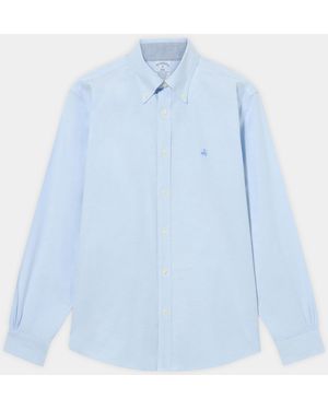 Brooks Brothers Regular Fit Oxford Non-Iron Button Down Shirt - Blue