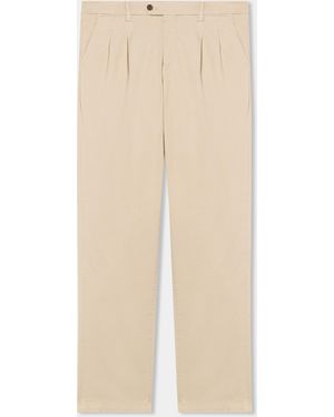Brooks Brothers Double Pleat Trousers - Natural